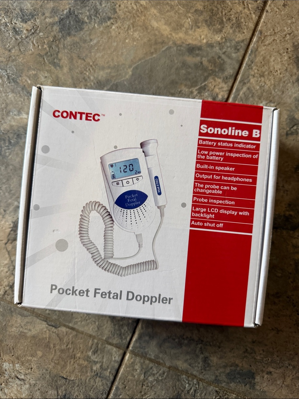 White Pocket Fetal Doppler - Sonoline B